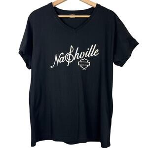 Harley Davidson Nashville Boswell's Music City Women's‎ T-Shirt Size XL Black